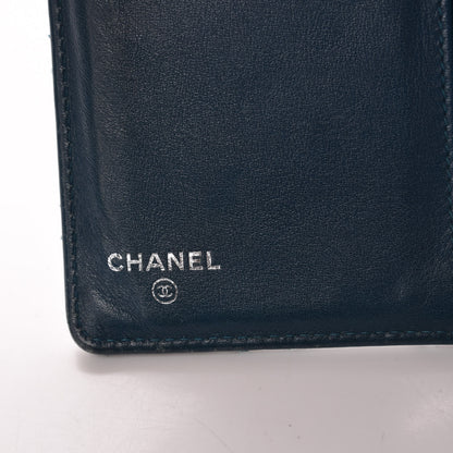 Chanel Patent Quilted Brilliant Yen Wallet Dark Blue 6 of 11