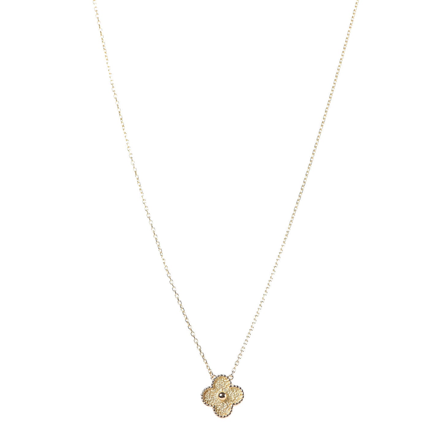 18K Yellow Gold Vintage Alhambra Pendant Necklace