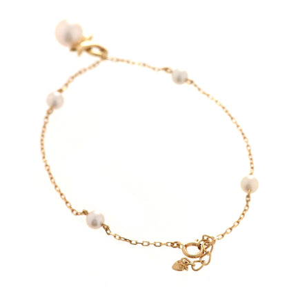 Mikimoto 18K Yellow Gold Akoya Pearl 3.5-4mm Station Bracelet 3 of 7