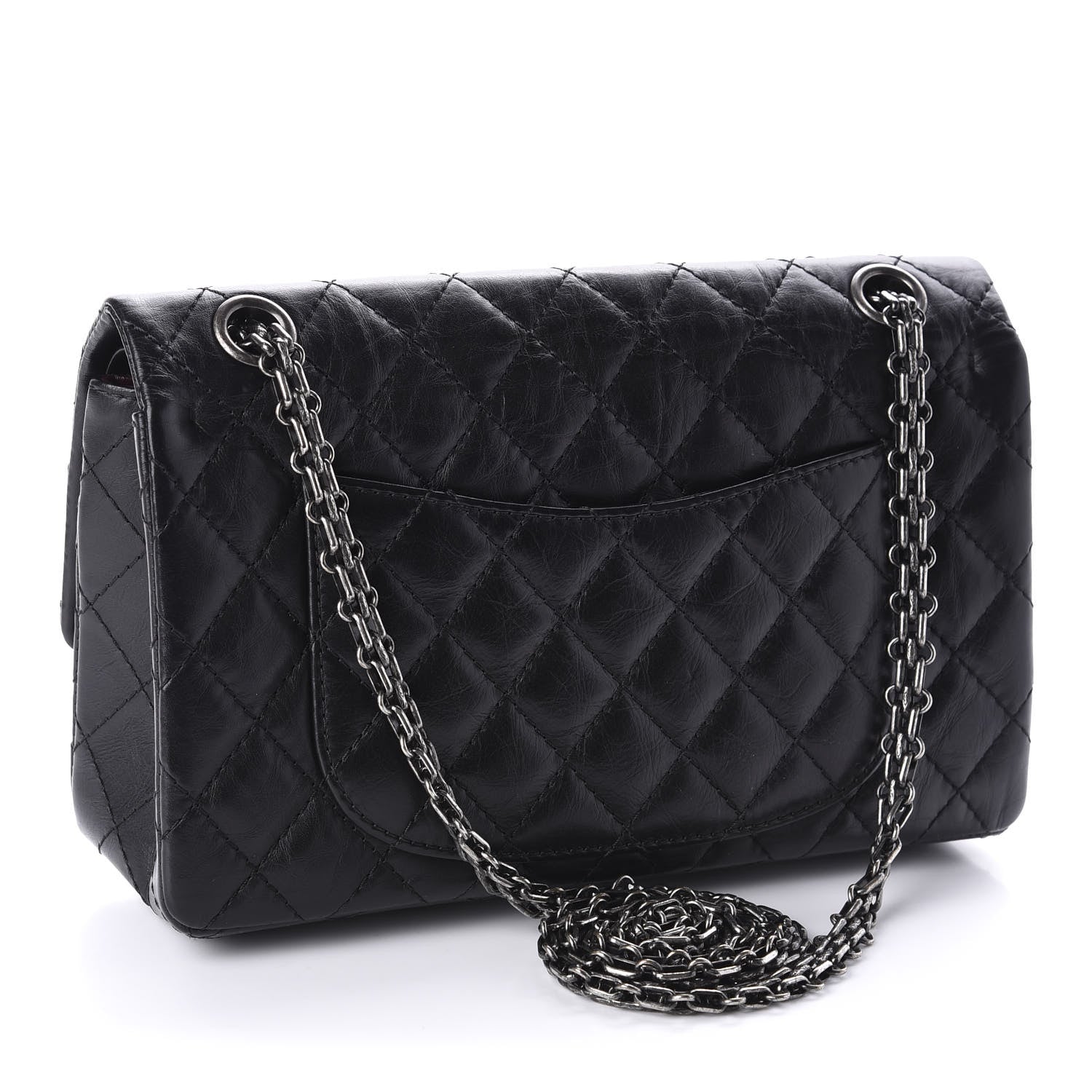 Chanel Aged Calfskin Quilted 2.55 Reissue 225 Flap Black 3 of 11