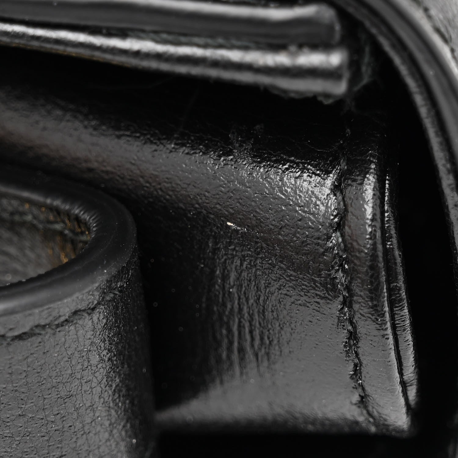 Gucci Textured Calfskin Medium Torchon GG Ring Shoulder Bag Black 11 of 12