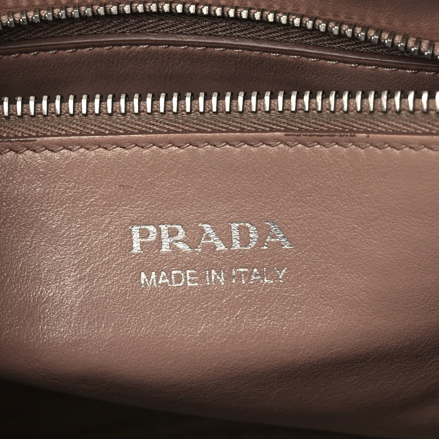 Prada Soft Calfskin Impunture Diagramme Tote Cipria 6 of 10