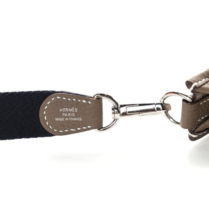 Hermes Taurillon Clemence Amazone Evelyne TPM Etoupe Bleu Indigo 6 of 10