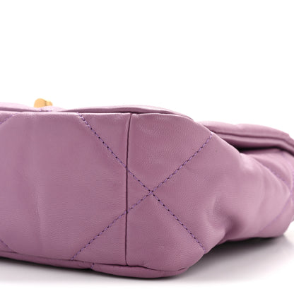 Chanel Goatskin Quilted Medium Chanel 19 Flap Purple 10 of 13