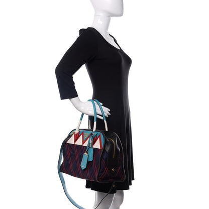 Prada Tessuto Nylon Quilted Impunturato Bauletto Baltico Fuoco 3 of 11