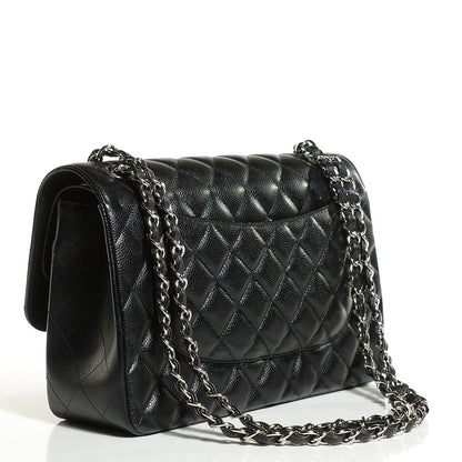 Chanel Caviar Quilted Jumbo Double Flap Black 3 of 8