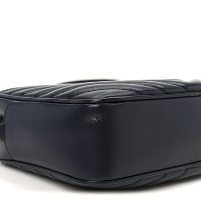 Saint Laurent Calfskin Matelasse Monogram Lou Camera Bag Deep Marine 9 of 10
