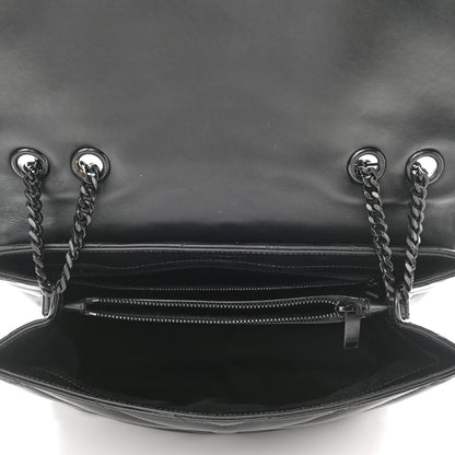 Saint Laurent Calfskin Y Quilted Monogram Medium Loulou Chain Satchel Black 5 of 10