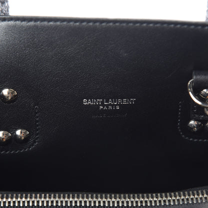 Saint Laurent Grained Calfskin Embossed Python Baby Sac De Jour Black 6 of 10