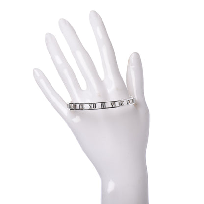 Tiffany Sterling Silver Narrow Atlas Open Bangle Bracelet 2 of 5