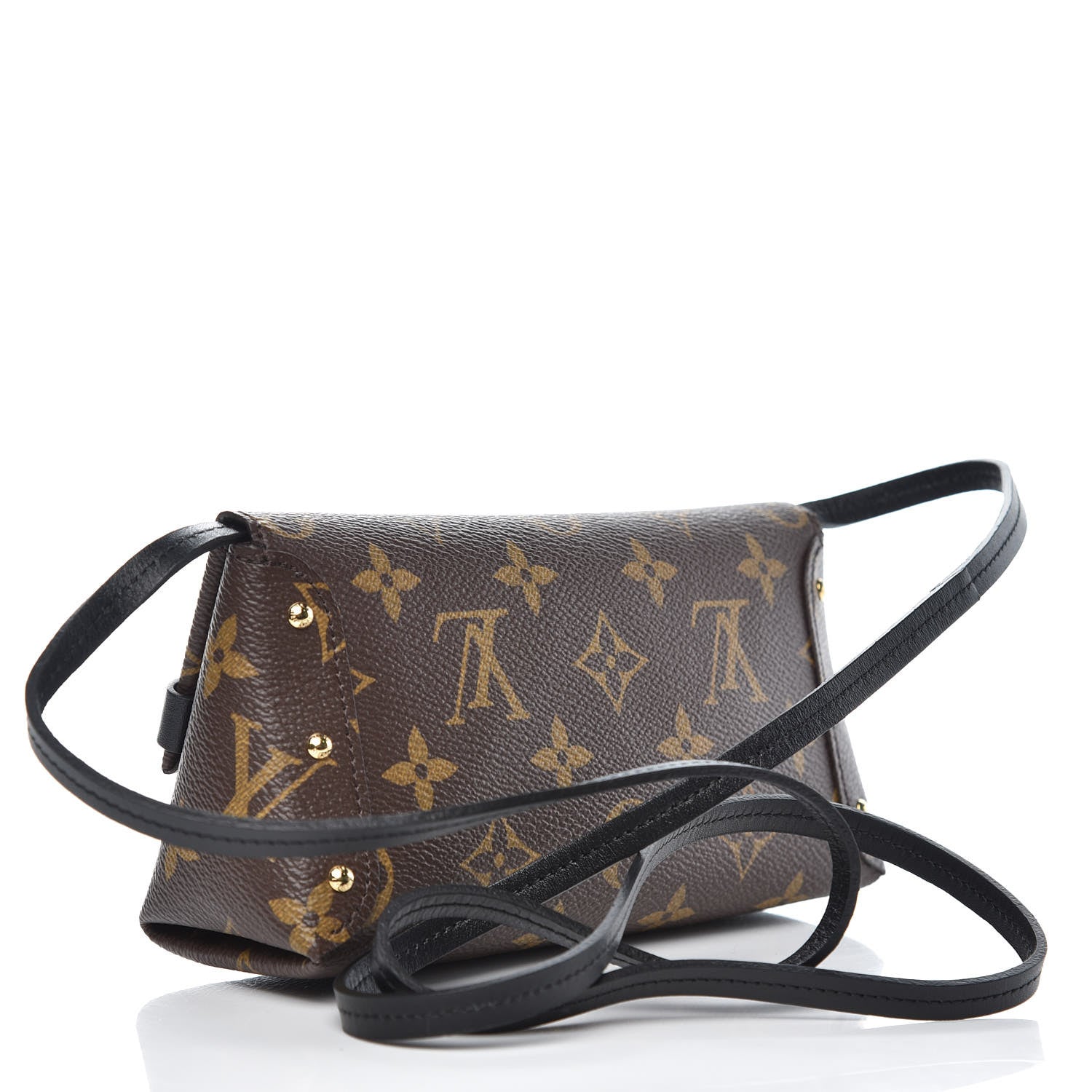 Louis Vuitton Monogram Triangle Chain Wallet Black 3 of 6