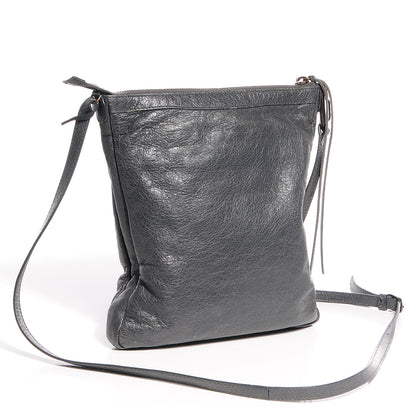 Balenciaga Agneau Classic Hardware Flat Crossbody Gris Tarmac 3 of 13