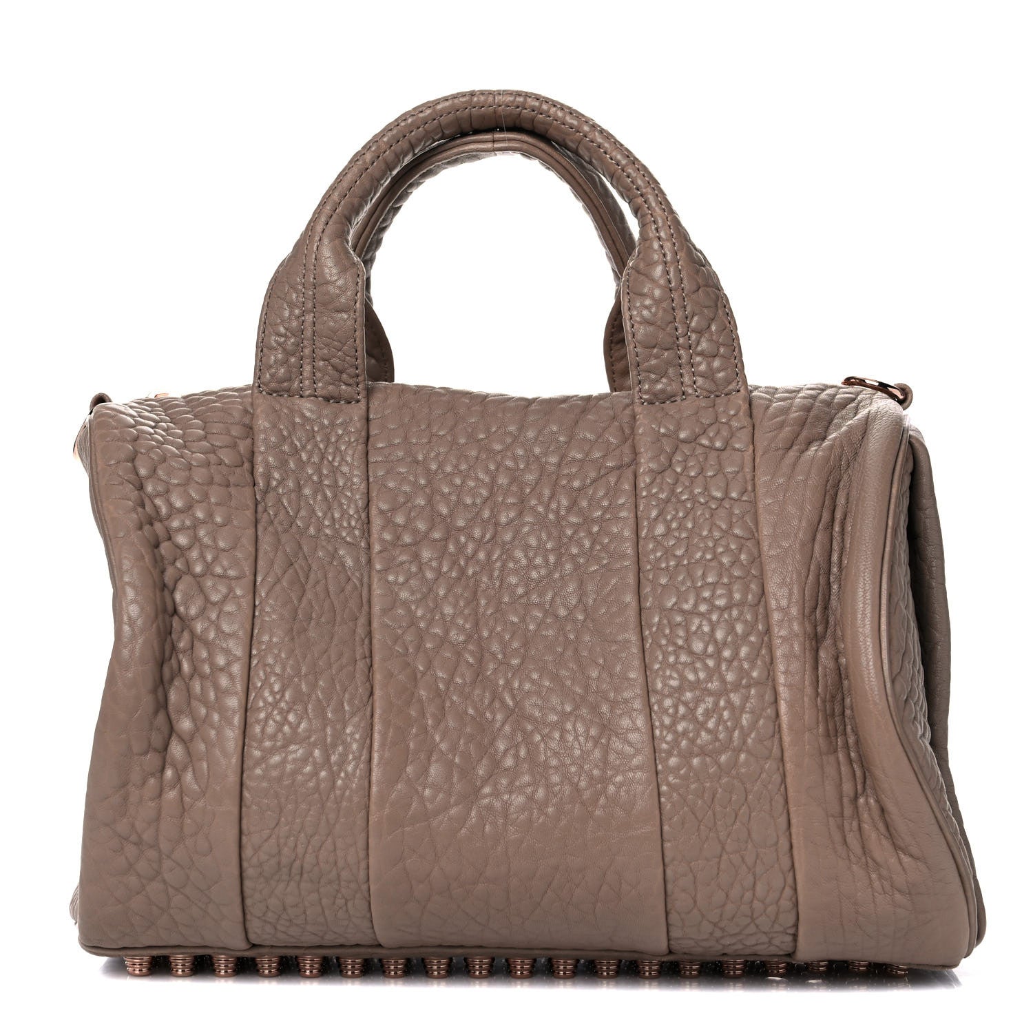 Alexander Wang Pebbled Lambskin Rocco Latte Rose Gold Hardware 1 of 12