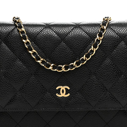 Chanel Caviar Quilted Wallet on Chain WOC Black 9 of 12