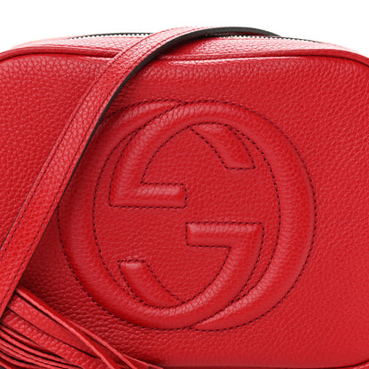 Gucci Pebbled Calfskin Small Soho Disco Bag Tabasco Red 14 of 14