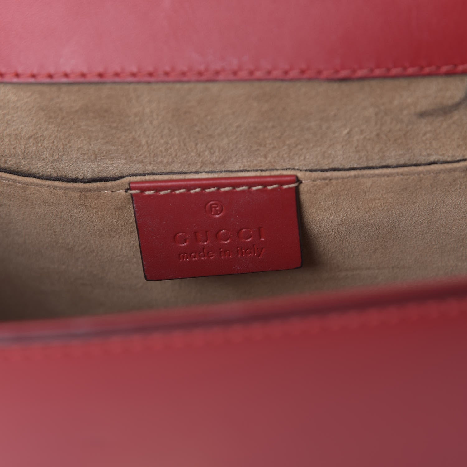 Gucci Calfskin Mini Sylvie Top Handle Bag Hibiscus Red 7 of 9