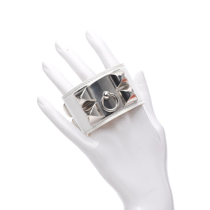 Hermes Epsom Collier de Chien CDC Bracelet S White 2 of 6