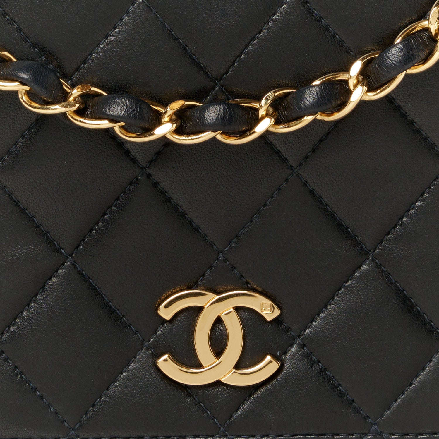 Chanel Lambskin Quilted Small Single Flap Black 10 of 13