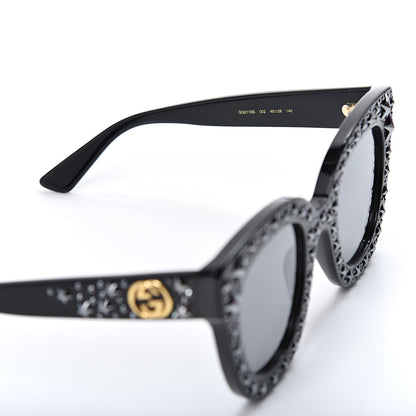 Gucci Acetate Stars Cat Eye Sunglasses GG0116S Black 6 of 8