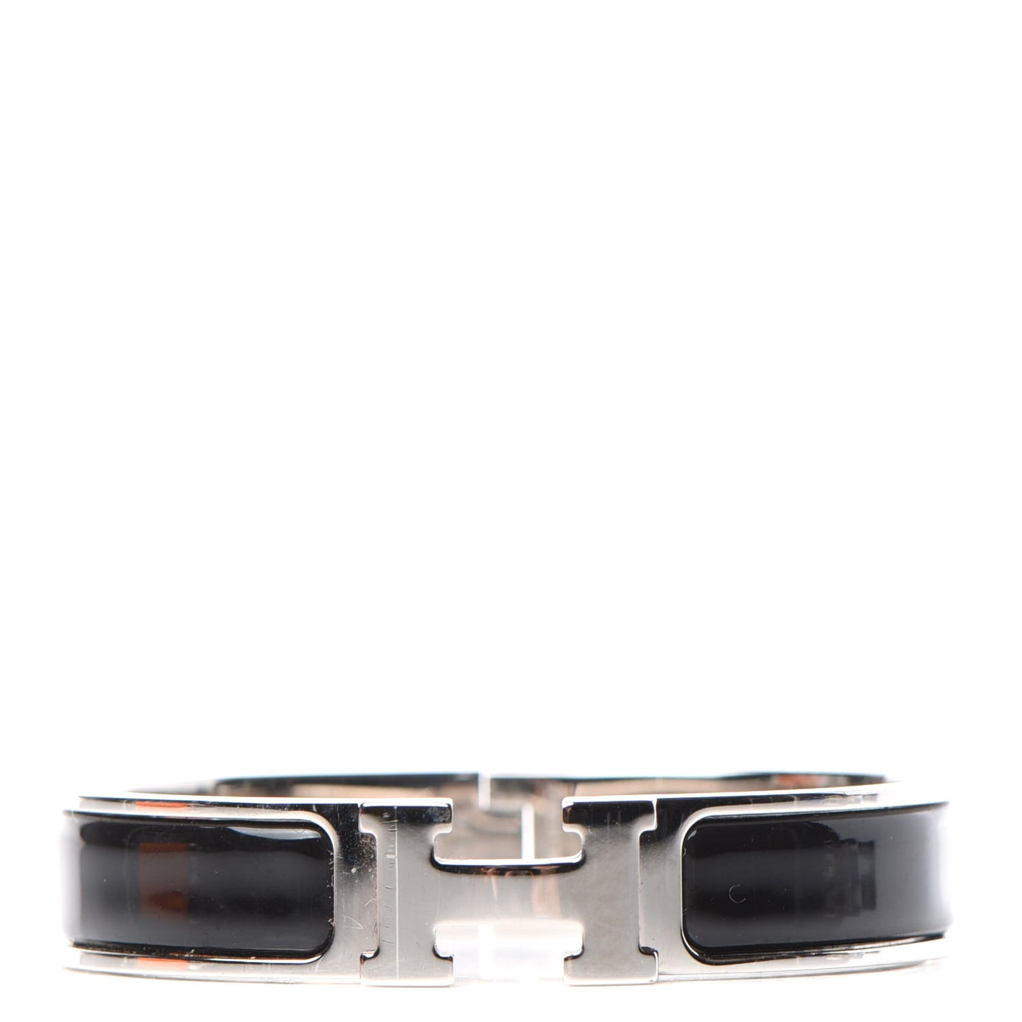 Enamel Narrow Clic Clac H Bracelet PM Black