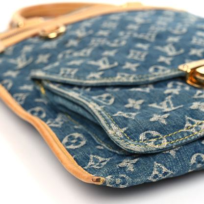 Louis Vuitton Monogram Denim Sac Plat Blue 8 of 13