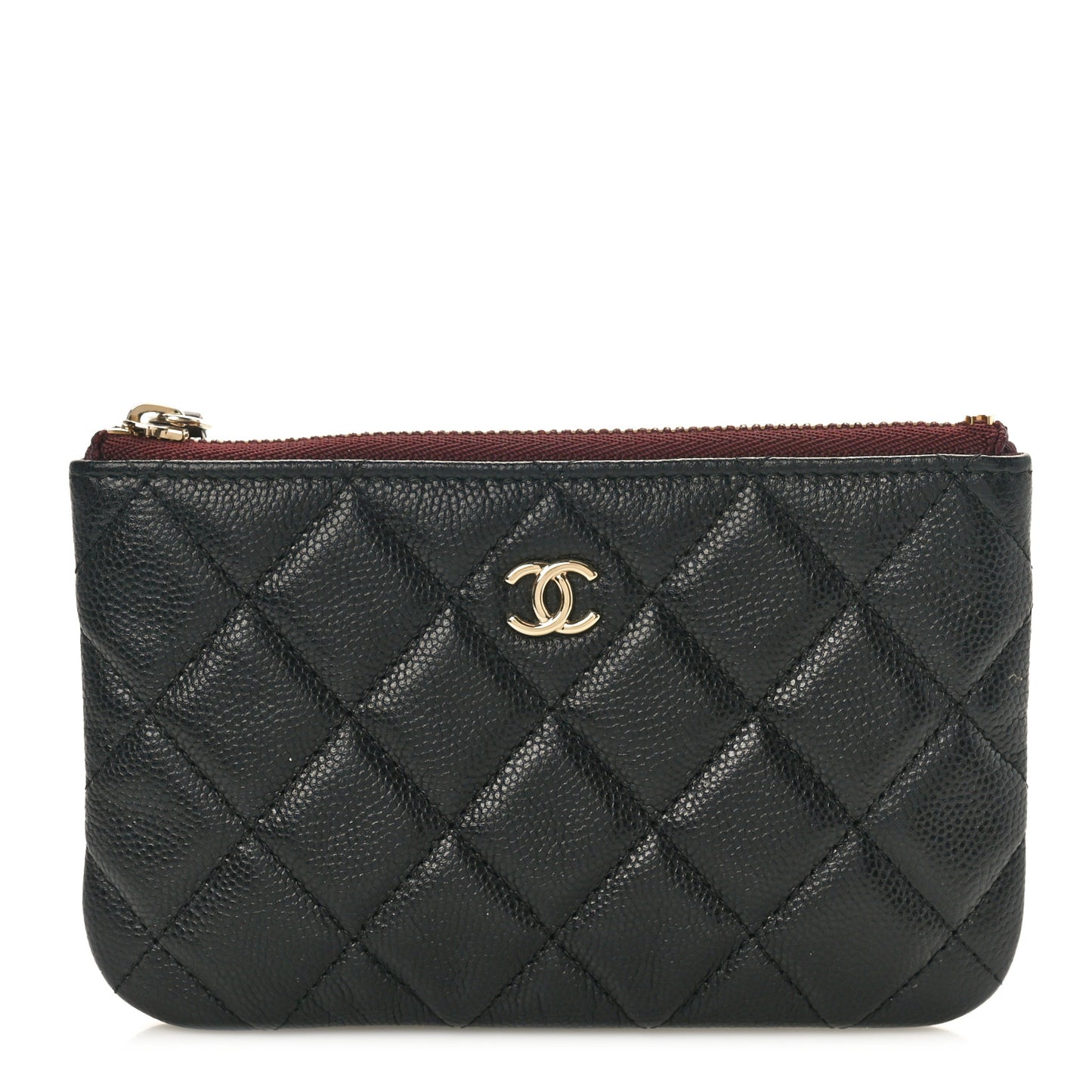 Caviar Quilted Small Pouch Black