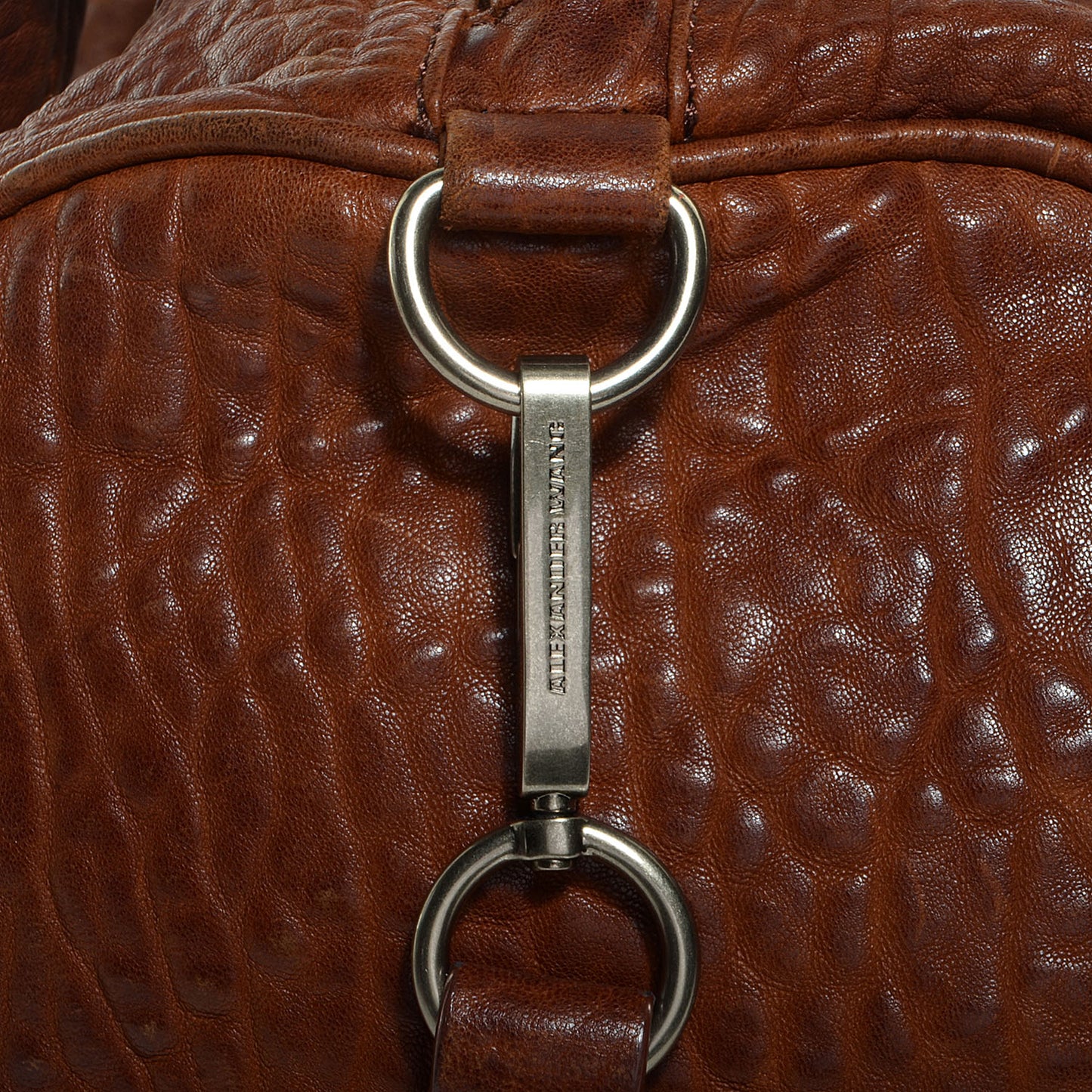 Pebbled Lambskin Rocco Brown w Antique Silver Hardware