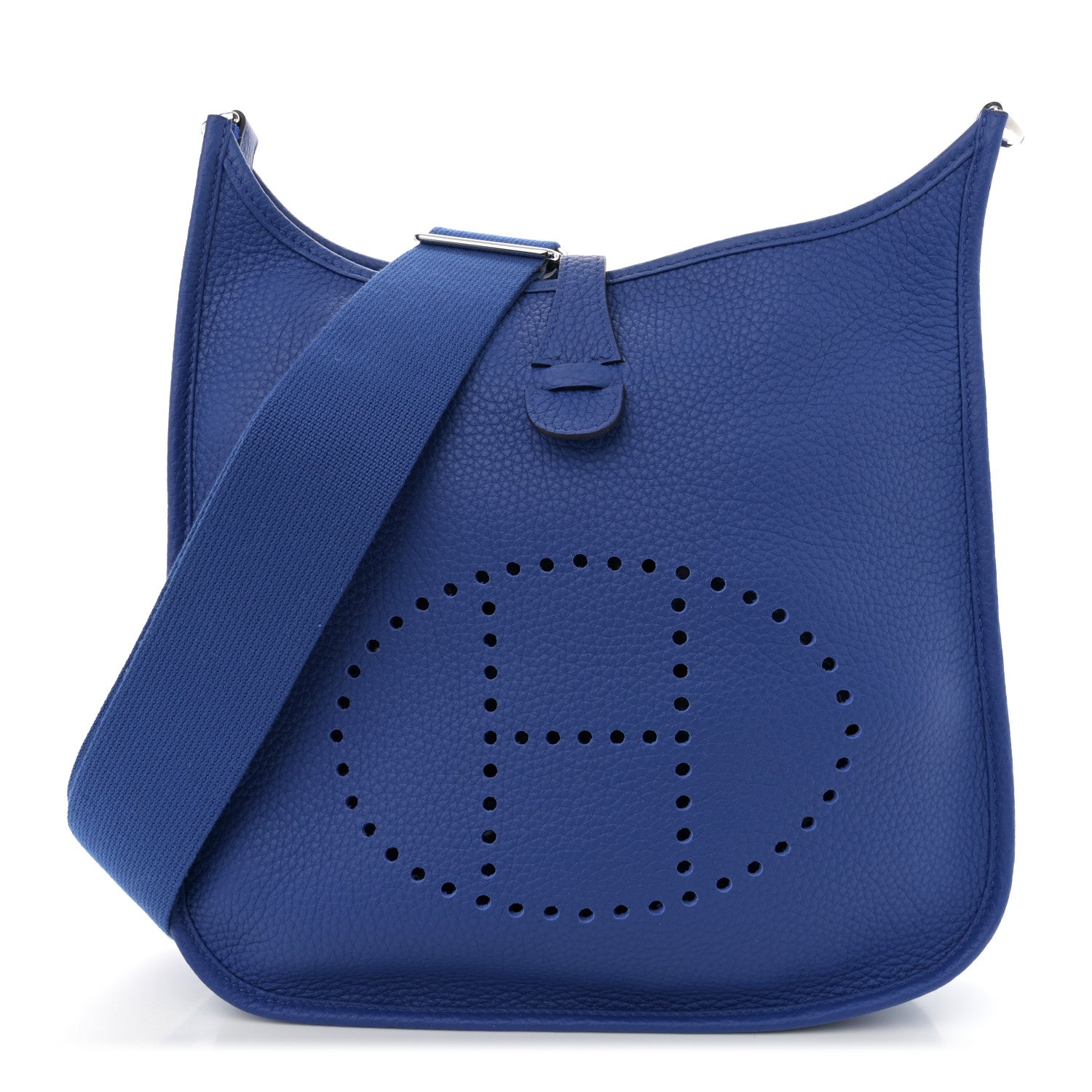 Hermes Taurillon Clemence Evelyne III PM Bleu Royal 1 of 11