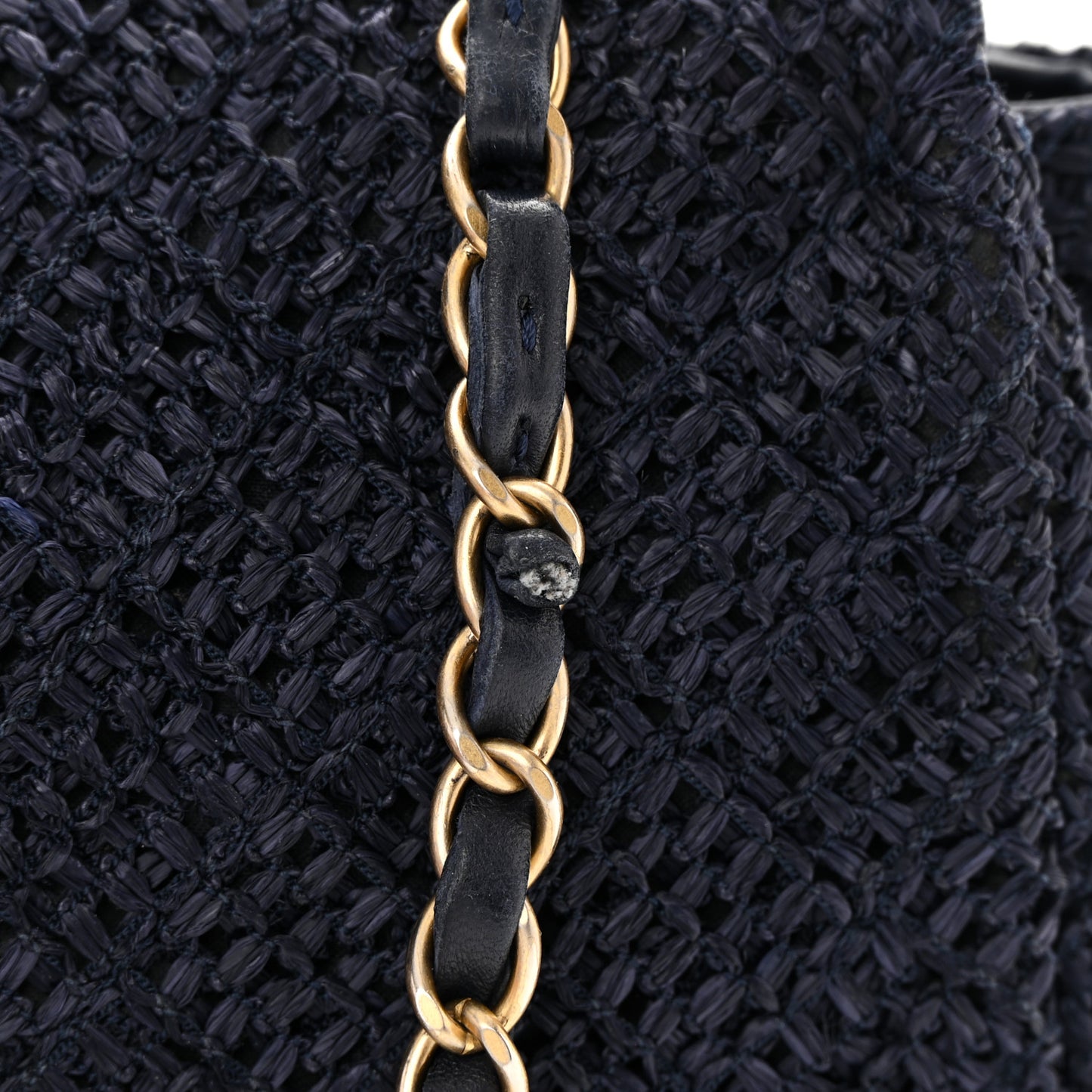 Woven Nylon Medium Single Flap Blue