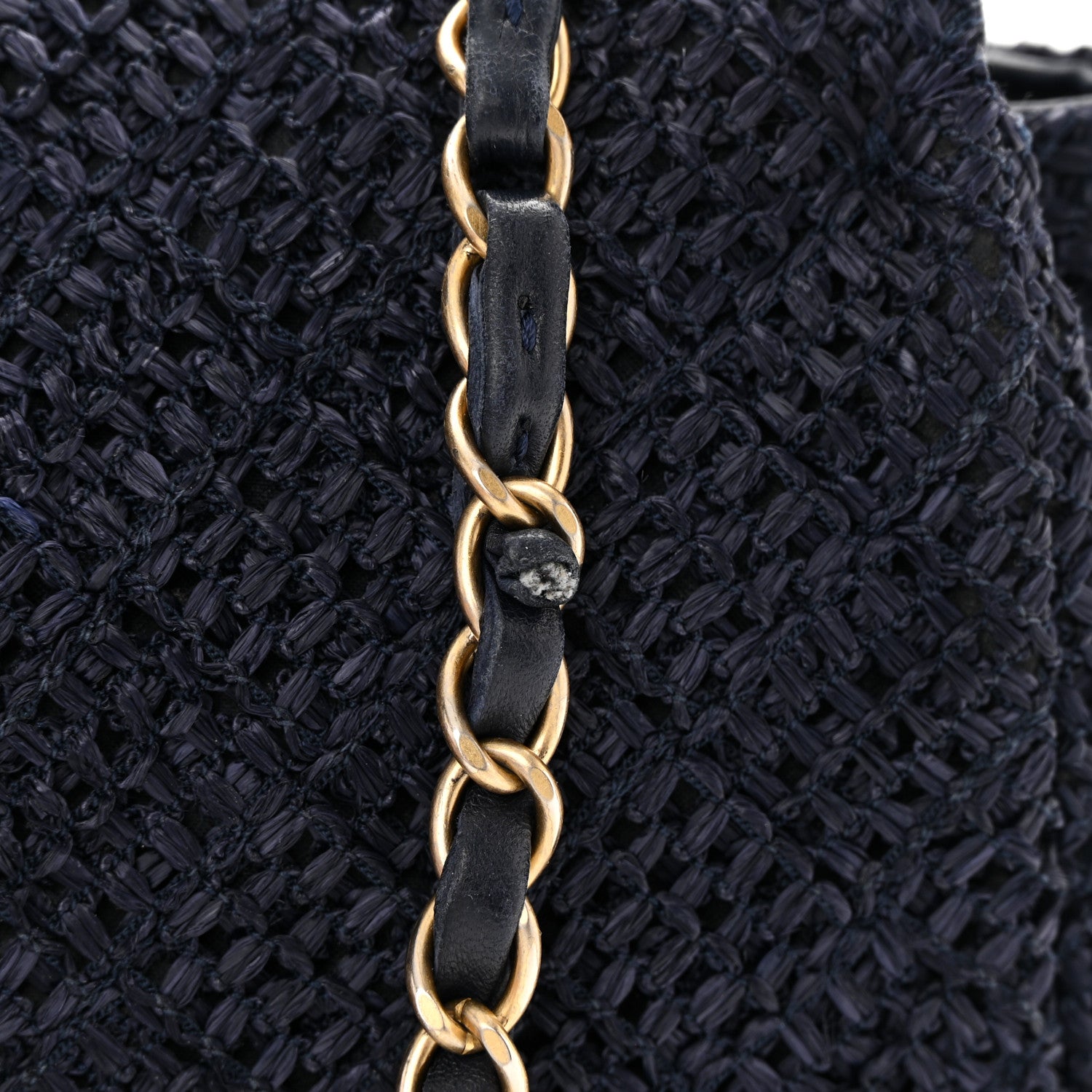 Chanel Woven Nylon Medium Single Flap Blue 14 of 16
