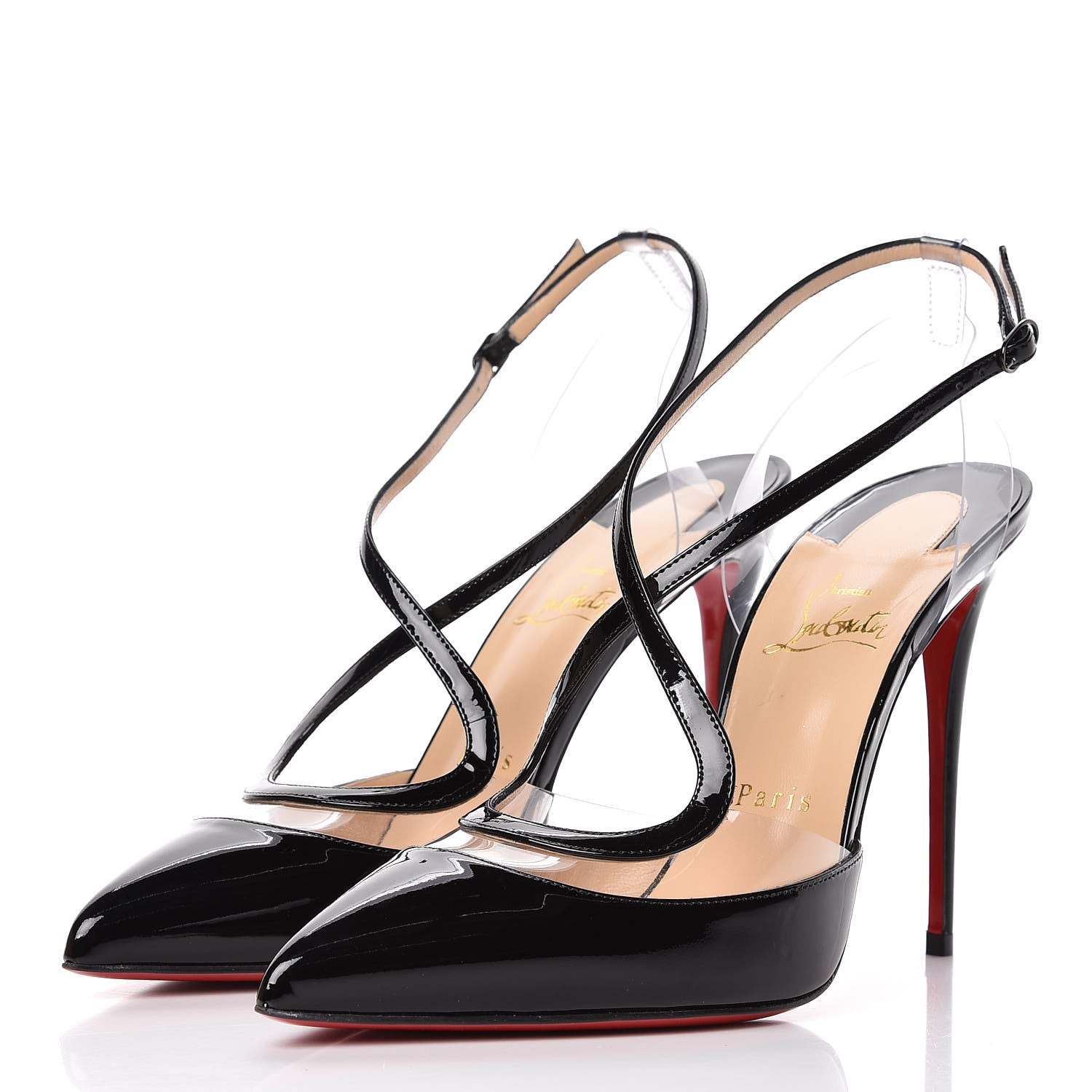 Christian Louboutin Patent PVC Cupidetta 100 Pumps 40 Black 3 of 9
