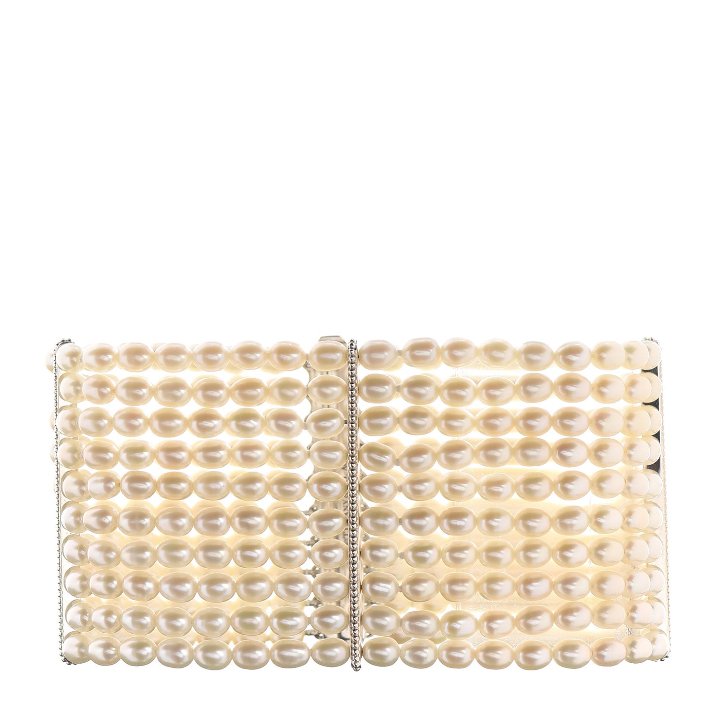 Sterling Silver Freshwater Pearl 4.5mm Ziegfeld 10 Strand Bracelet