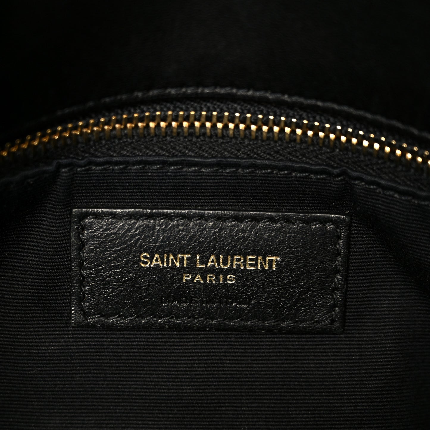 Lambskin Quilted Small Loulou Puffer Monogram Chain Satchel Black