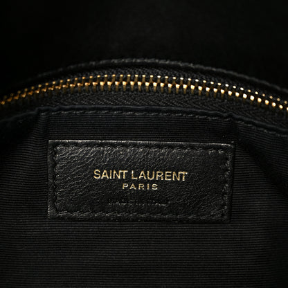 Saint Laurent Lambskin Quilted Small Loulou Puffer Monogram Chain Satchel Black 6 of 11