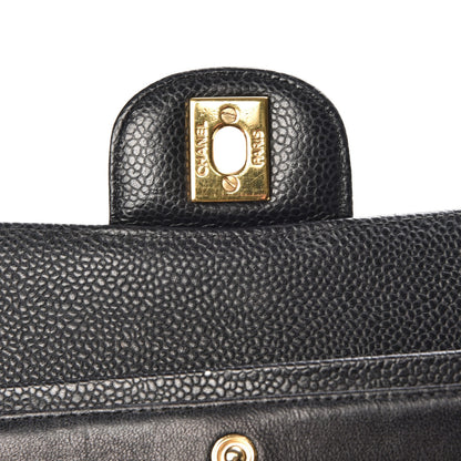 Chanel Caviar Quilted Medium Double Flap Black 11 of 12