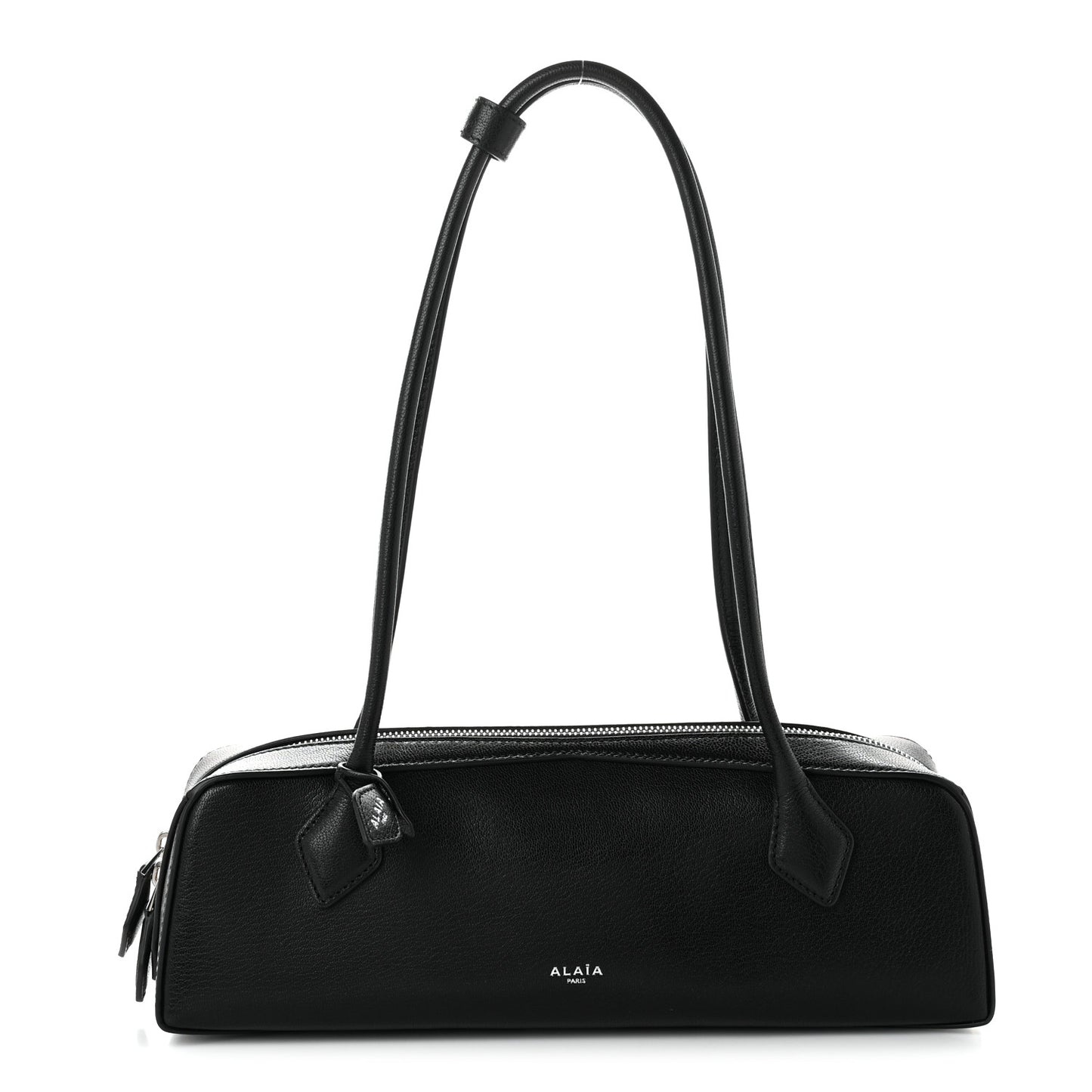 Shiny Goatskin Medium Le Teckel Bag Black