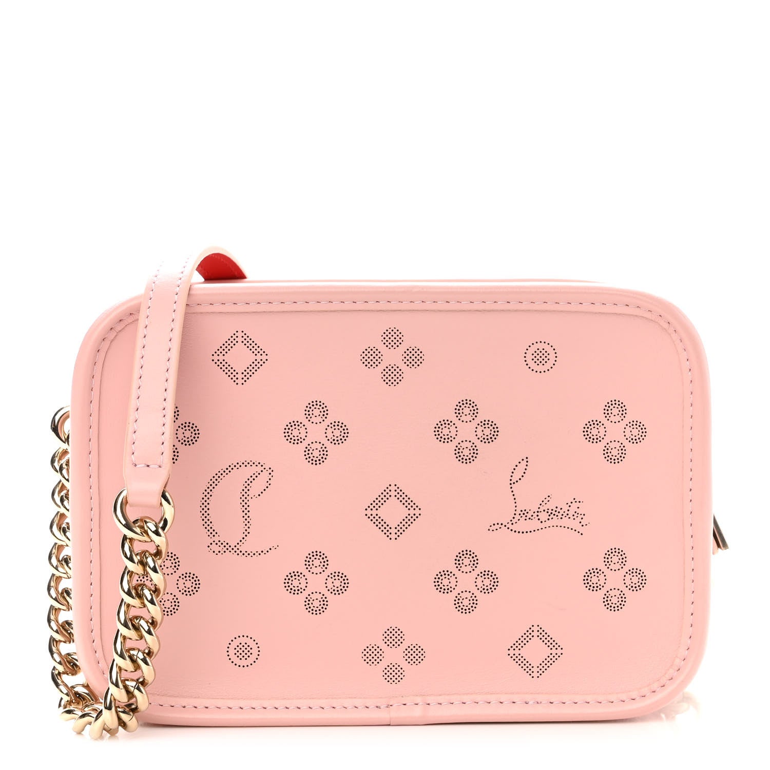 Christian Louboutin Calfskin Small Radioloubi Pink 1 of 10