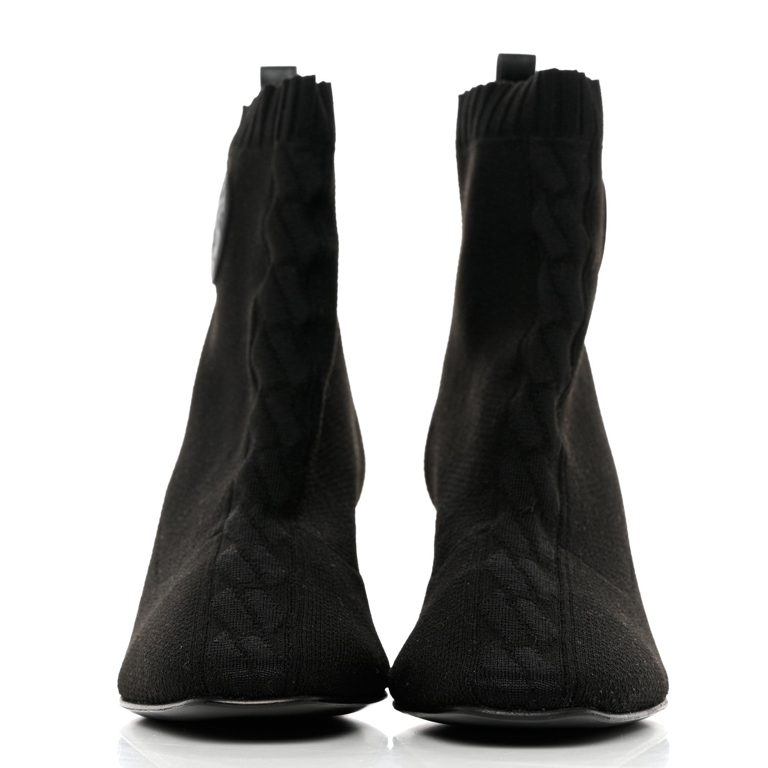 Hermes Knit Calfskin Volver 60 Ankle Boots 39.5 Black 2 of 9