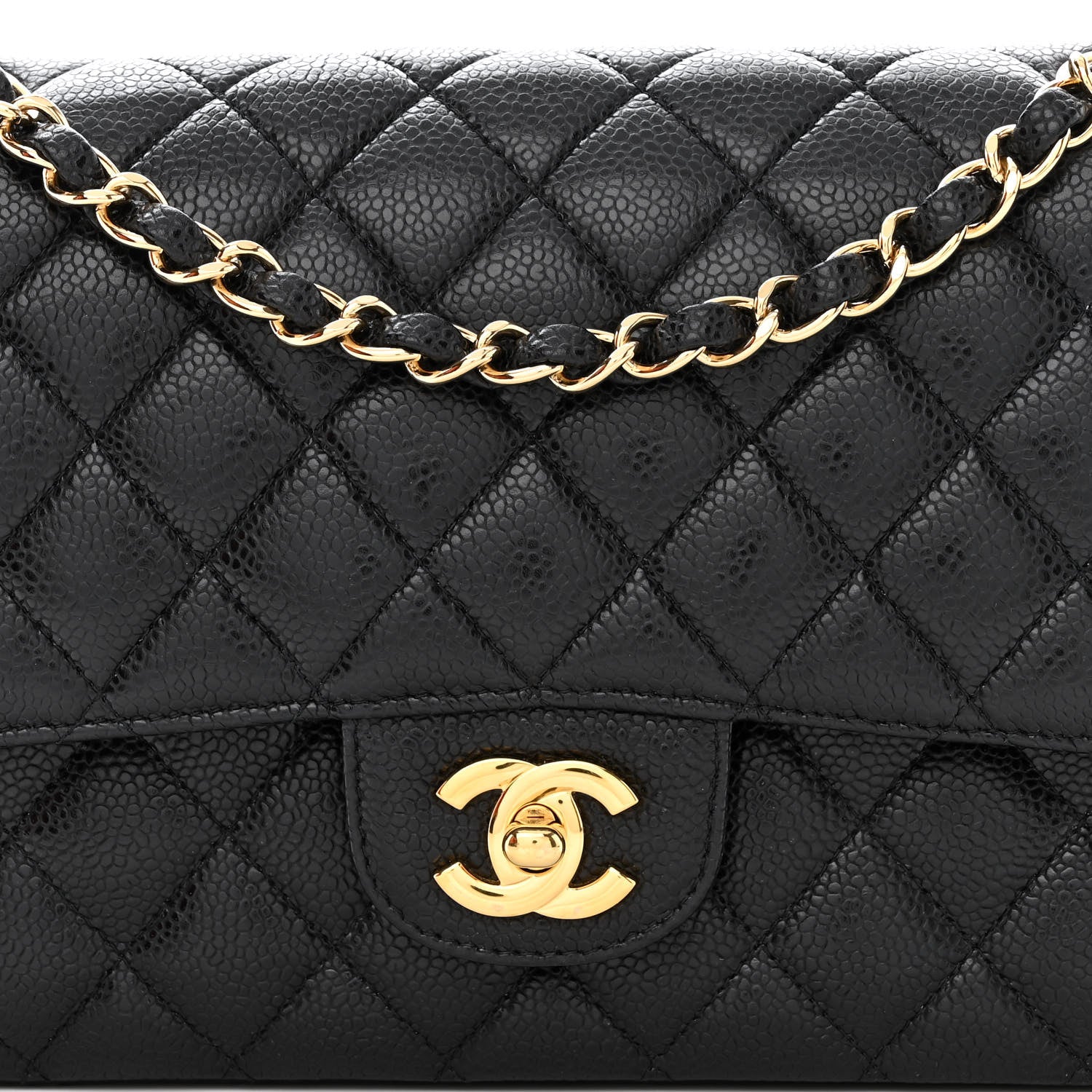 Chanel Caviar Quilted Medium Double Flap Black 7 of 10