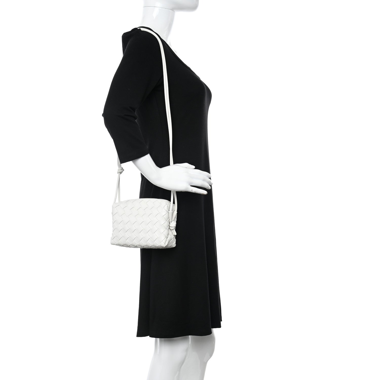 Bottega Veneta Nappa Intrecciato Mini Loop Camera Bag White 2 of 10