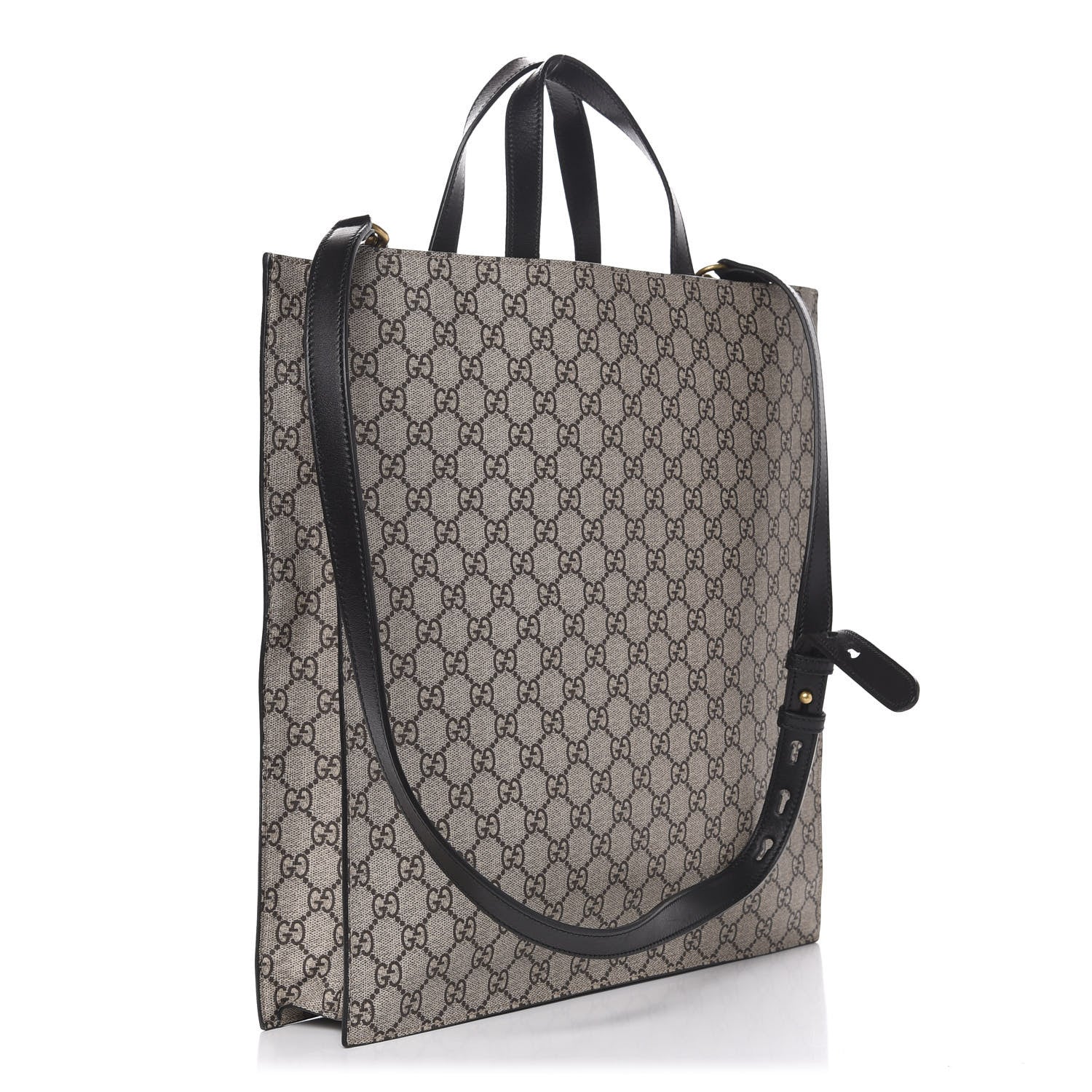 Gucci Soft GG Supreme Monogram Kingsnake Vertical Tote Black 4 of 11