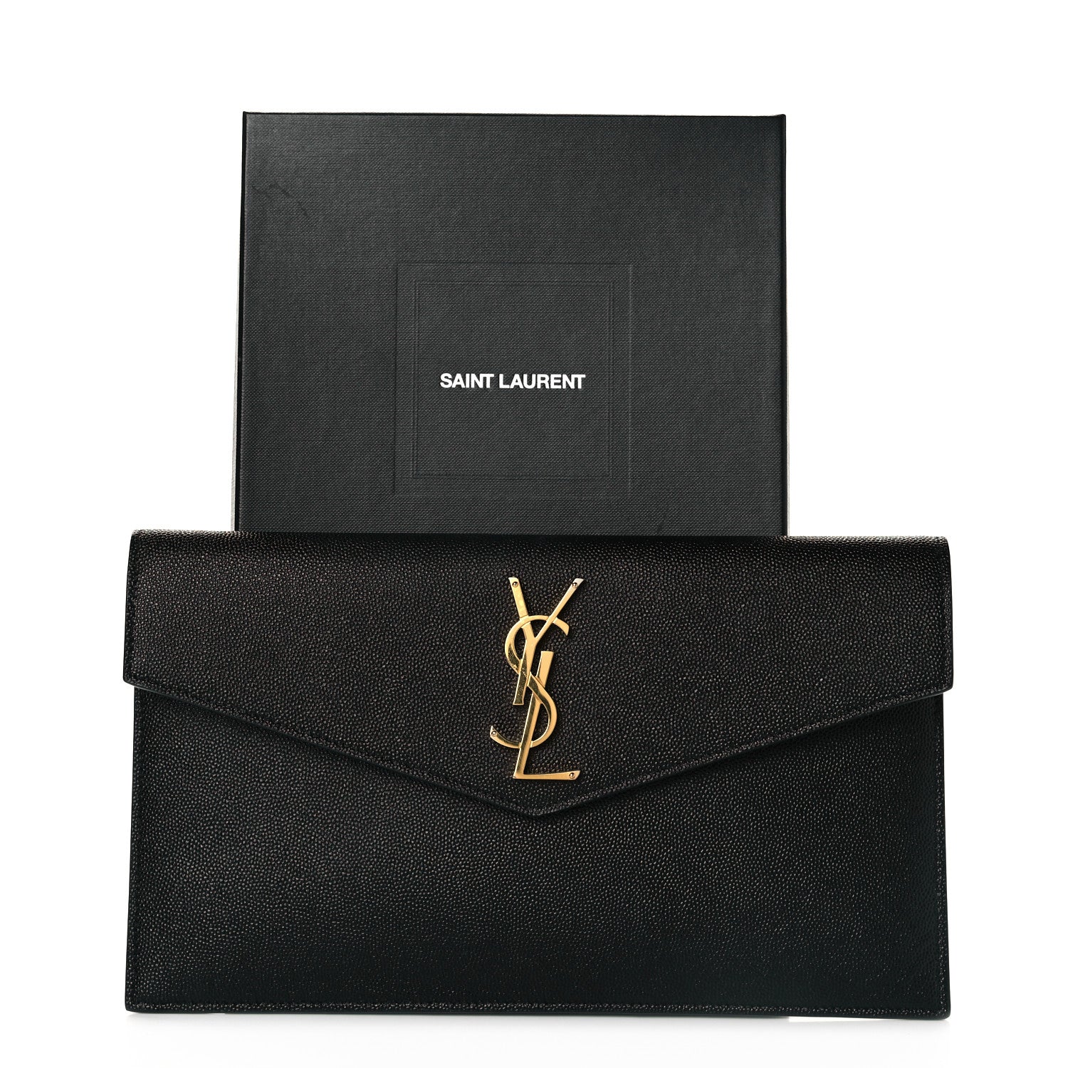 Saint Laurent Grain De Poudre Uptown Pouch Black 8 of 8
