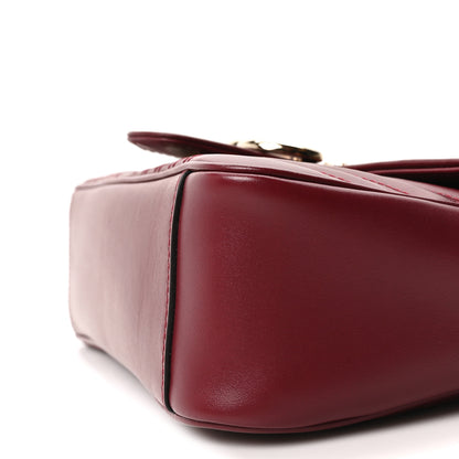 Gucci Calfskin Matelasse Small GG Marmont Shoulder Bag Ancora Red 10 of 10