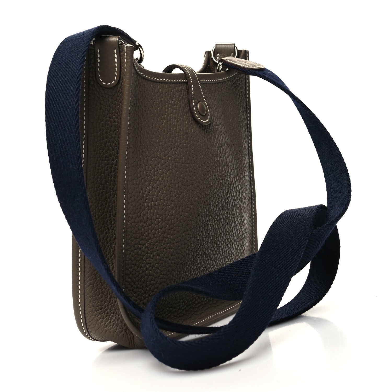 Hermes Taurillon Clemence Amazone Evelyne TPM Etoupe Bleu Indigo 2 of 10