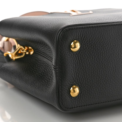 Louis Vuitton Taurillon Capucines MM Black Rose Trianon Pink Coquille Beige 8 of 9