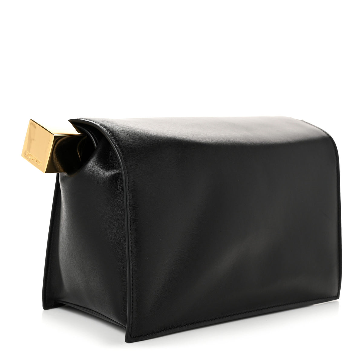 Smooth Calfskin La Pochette Rond Carre Black