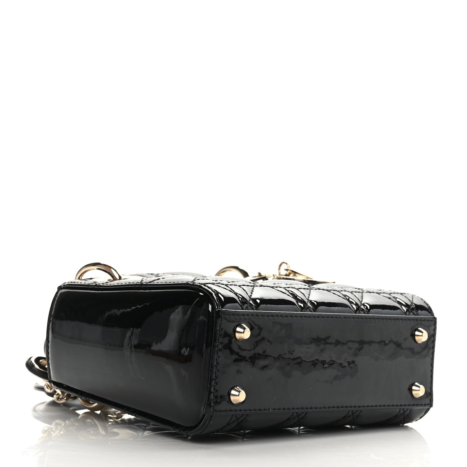 Christian Dior Patent Cannage Mini Lady Dior Black 4 of 8