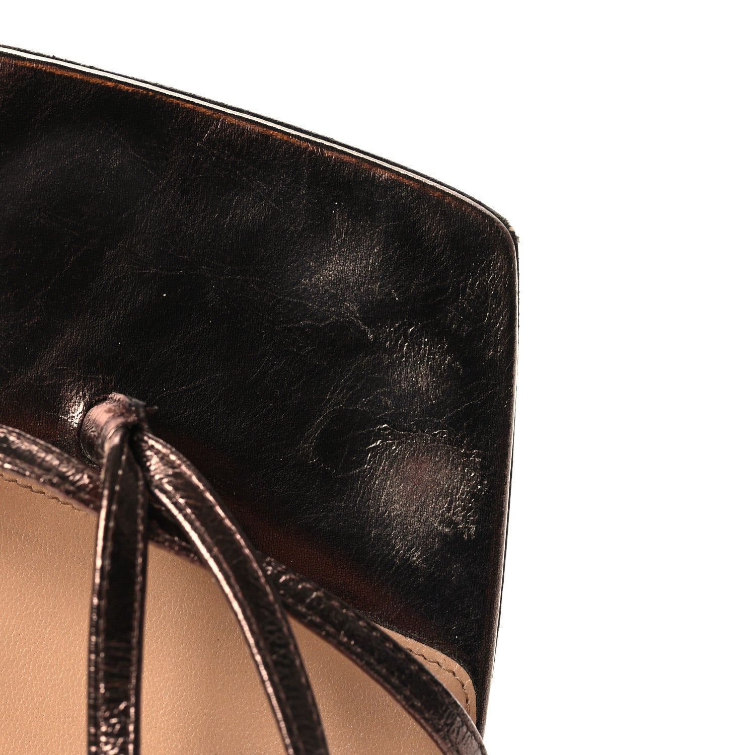 Bottega Veneta Metallic Lambskin Stretch Multi Strap 90mm Sandals 39.5 Fondant 9 of 9