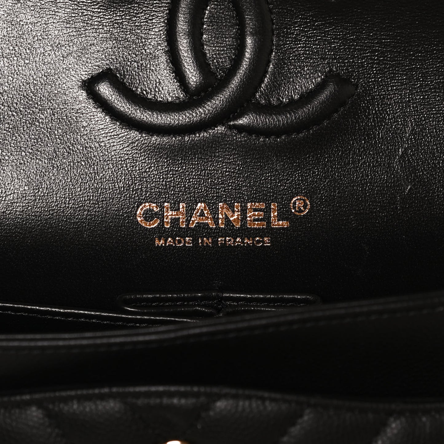 Caviar Chevron Quilted Small Double Flap Black