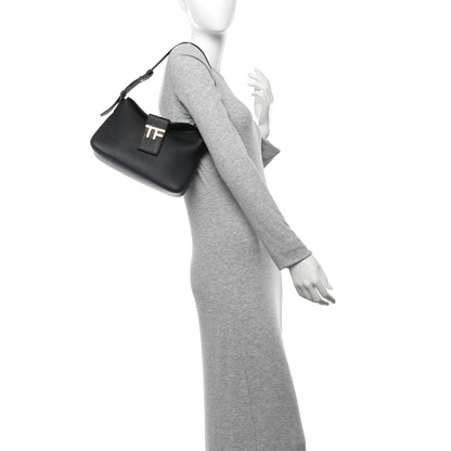 Tom Ford Grained Calfskin Mini TF Hobo Black 2 of 10